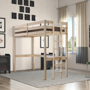 Memphis Heavy Duty SIngle High Sleeper Pine Bunk Bed