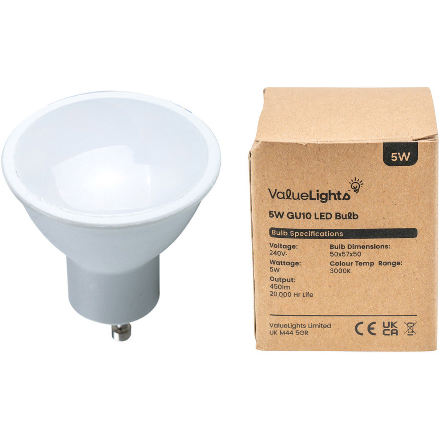 Image of 20 Pack GU10 Plastic LED 5W&hellip;
