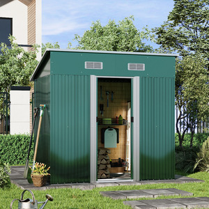 Breeins 4x6FT Steel Garden Shed with Sloping Roof and Vents