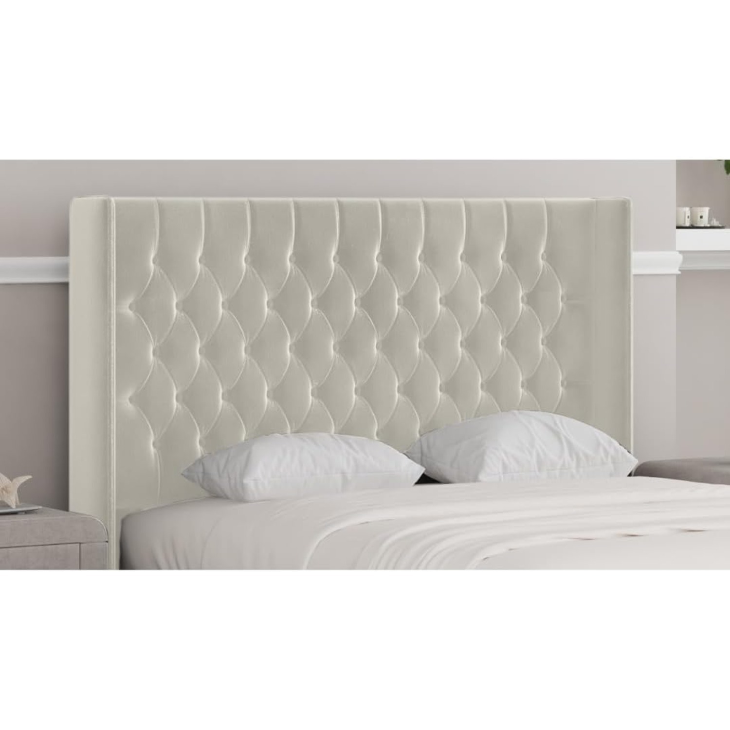 Manhattan King Size Bed Frame - Beige
