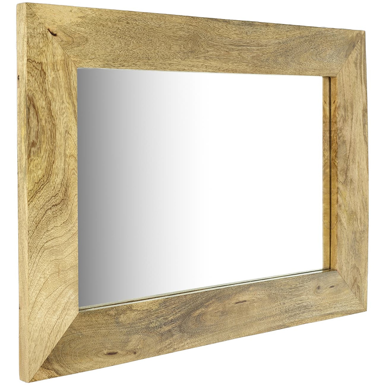 Image of Solid Mango Wood Wall Mirror Light&hellip;