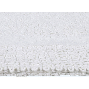 White Luxury Reversible Cotton Bath Mat Set shot 7826185
