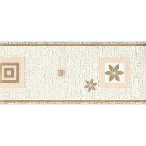 Flowers and Geometric Shapes Border Wallpaper