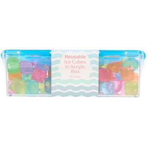 Pack of 60 Reusable Ice Cubes in Acrylic Box
