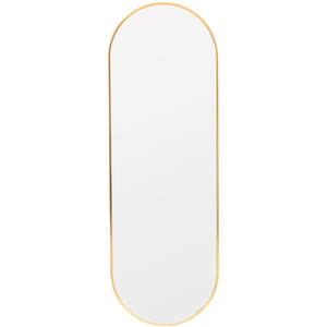 Mirror With Modern Oval Full Length Gold Metal Frame
