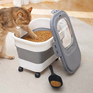 Lifeideas Collapsible Pet Food Container with Wheels