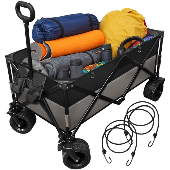 220L Folding Trolley with Grip Wheels 