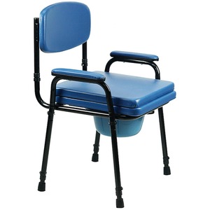 Padded Steel Commode Toilet Chair And Pan