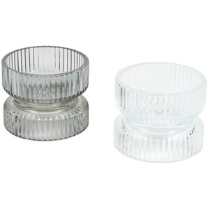 Ribbed Pillar Candle Holder