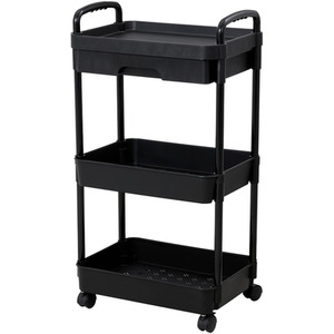 Livingandhome 3-Tier Rolling Cart with Drawer