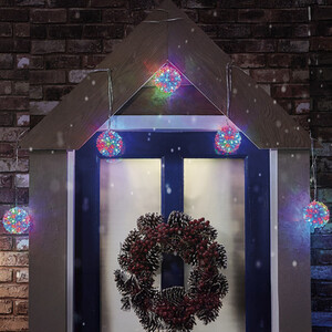 Pack of 5 Multicolour Flowerball Lights
