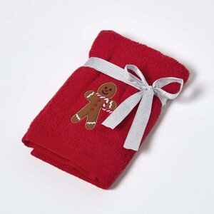 Gonk Embroidered 100 Cotton Christmas Hand Towel