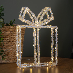 Light up Acrylic Christmas Present with LEDs
