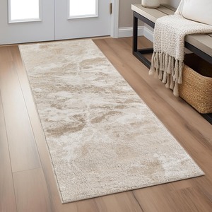 Elysium Modern Abstract Living Room Area Rug Metallic Sheen- Nebula Pearl
