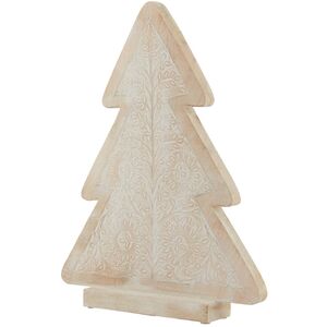 Large Patterned Decorative Wooden Tree Accent Piece