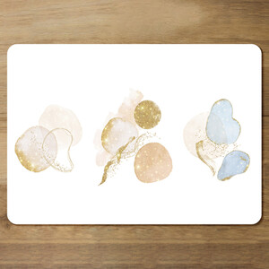 Blue, white, beige watercolor illustration  elements Designer Placemat Set