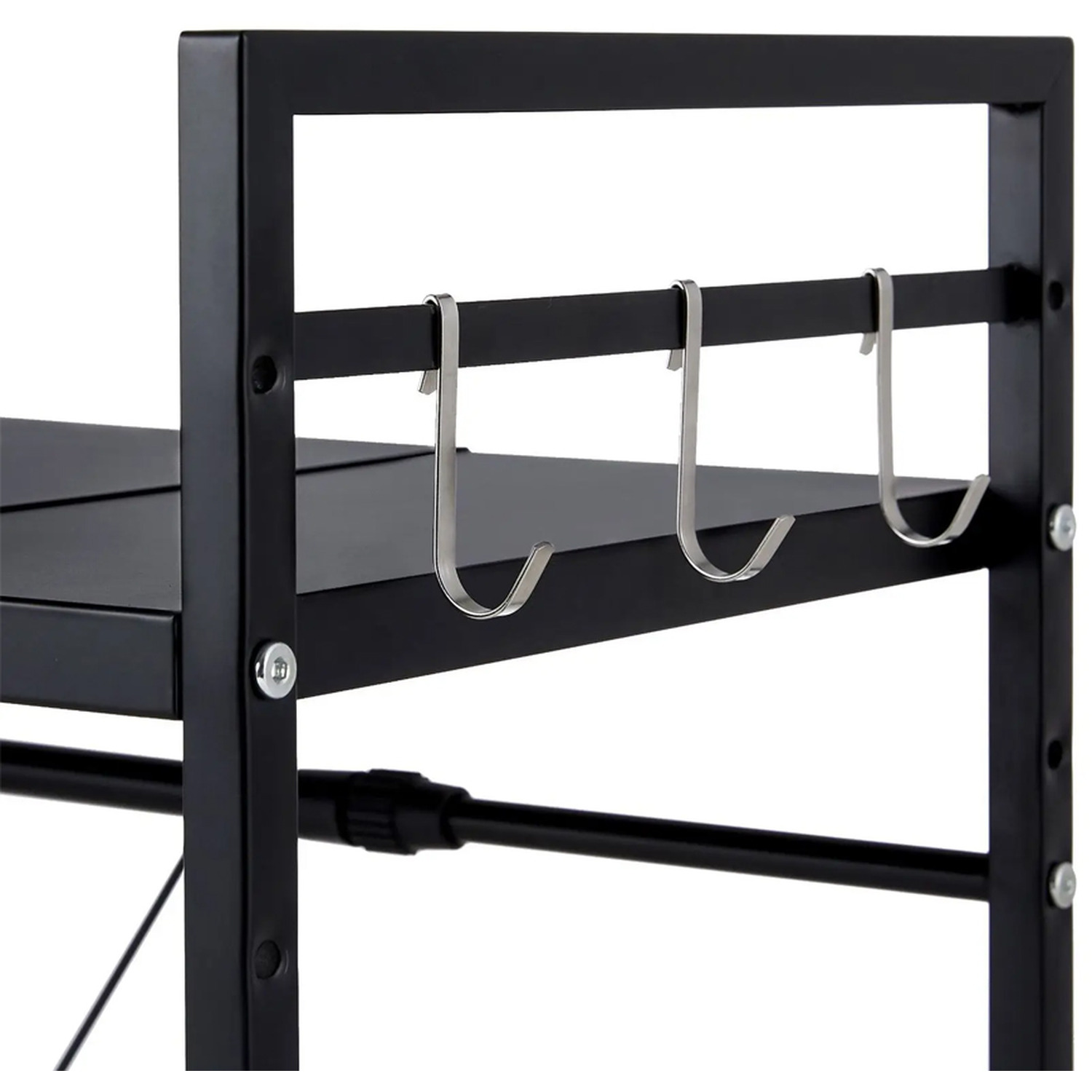 Expandable Microwave Rack - Black 48cm