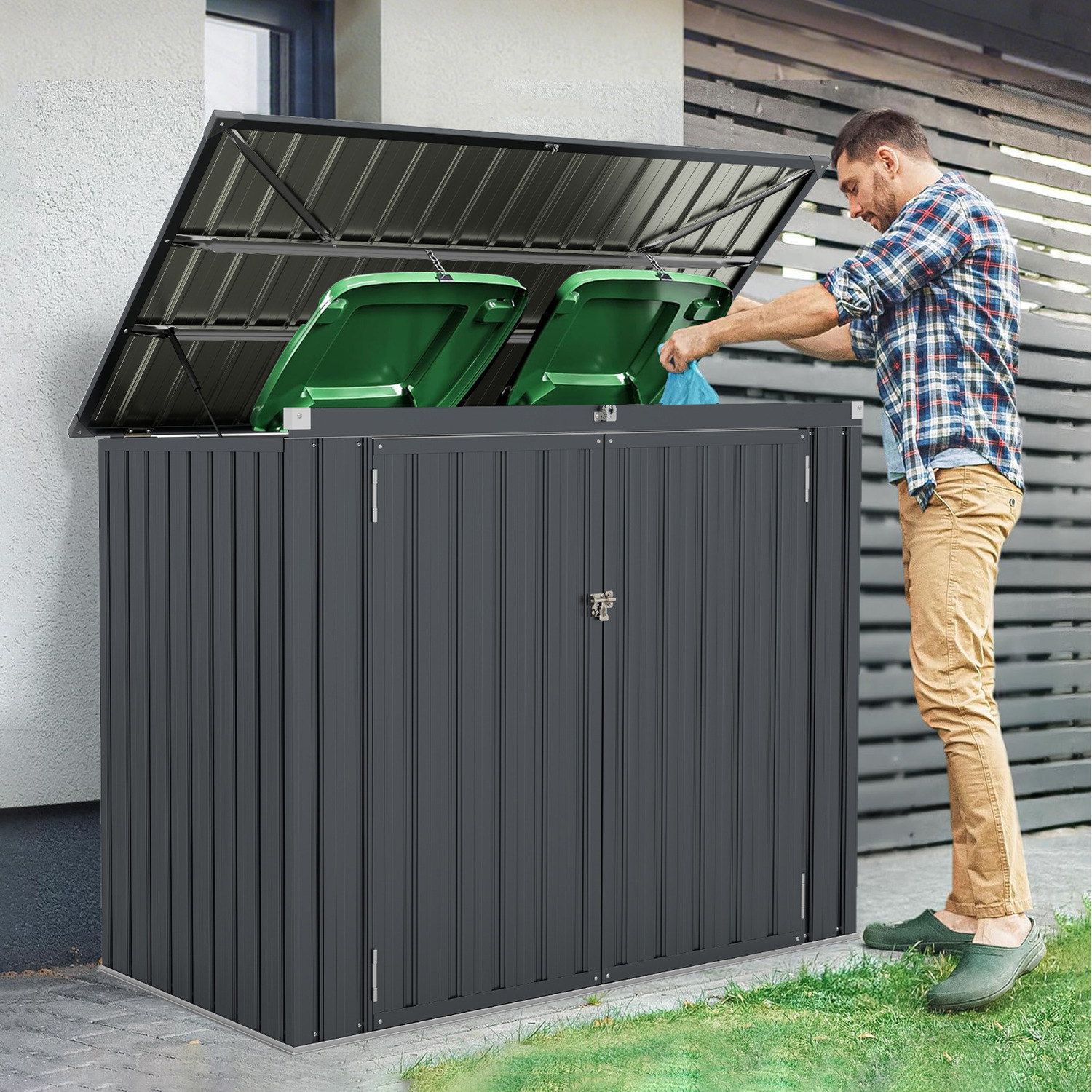 Trash Can Storage Shed