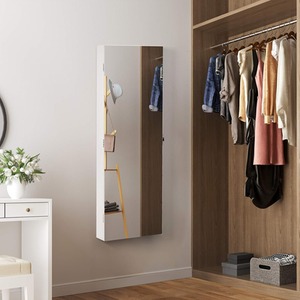 Jewellery Cabinet, Frameless Extra Wide Mirrored Storage Stand