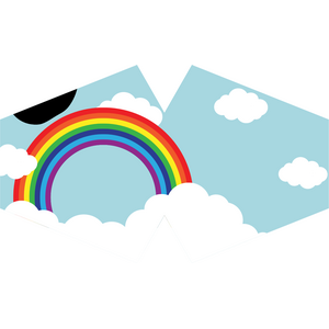 Reusable Fashion Face Mask Rainbow (Children) MultiColor
