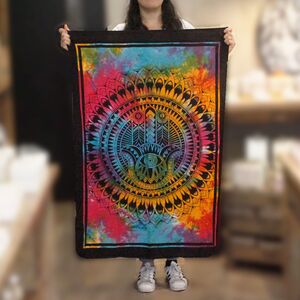 Cotton Wall Art Hamsa Hand MultiColor