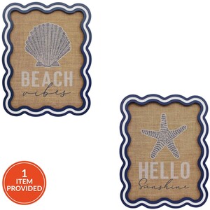 Wooden Hessian Beach Sign