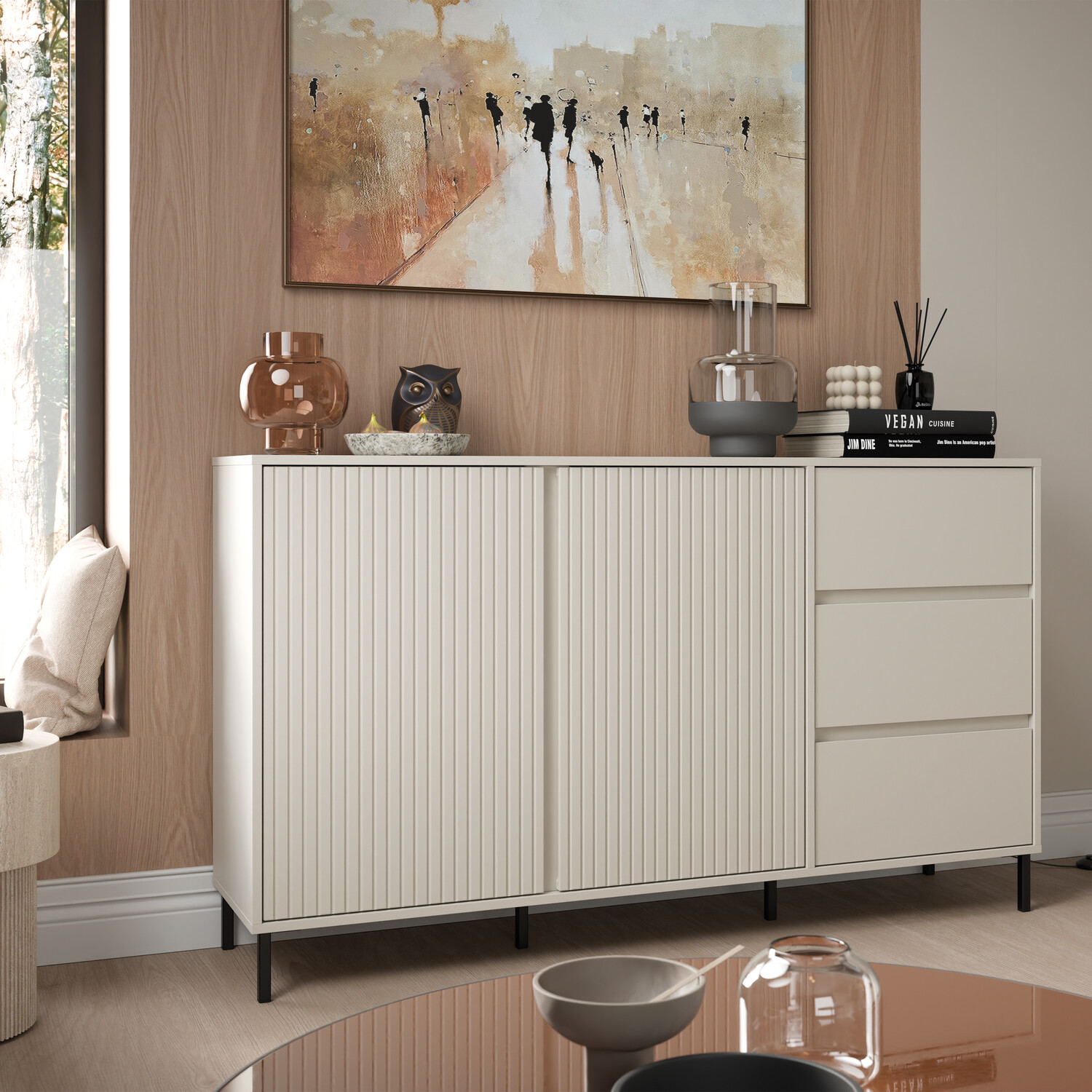 Avenale Wide Sideboard - Cashmere