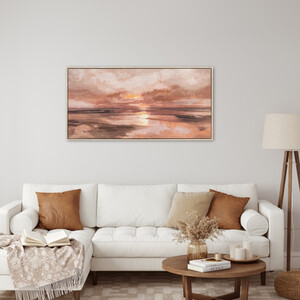 Abstract Hand Paint Framed Canvas