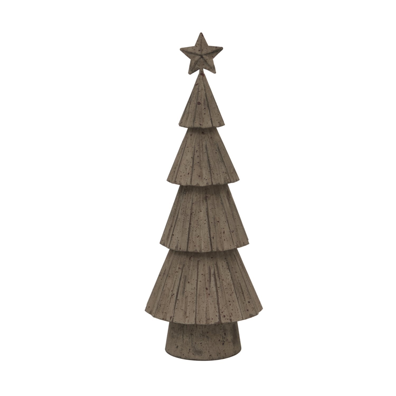 Rustic Bough Tree with Star Year-Round Woodland Decor - Light Brown