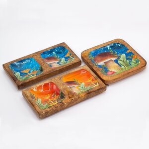 Mushroom Big Square Trinket Tray for Organization
