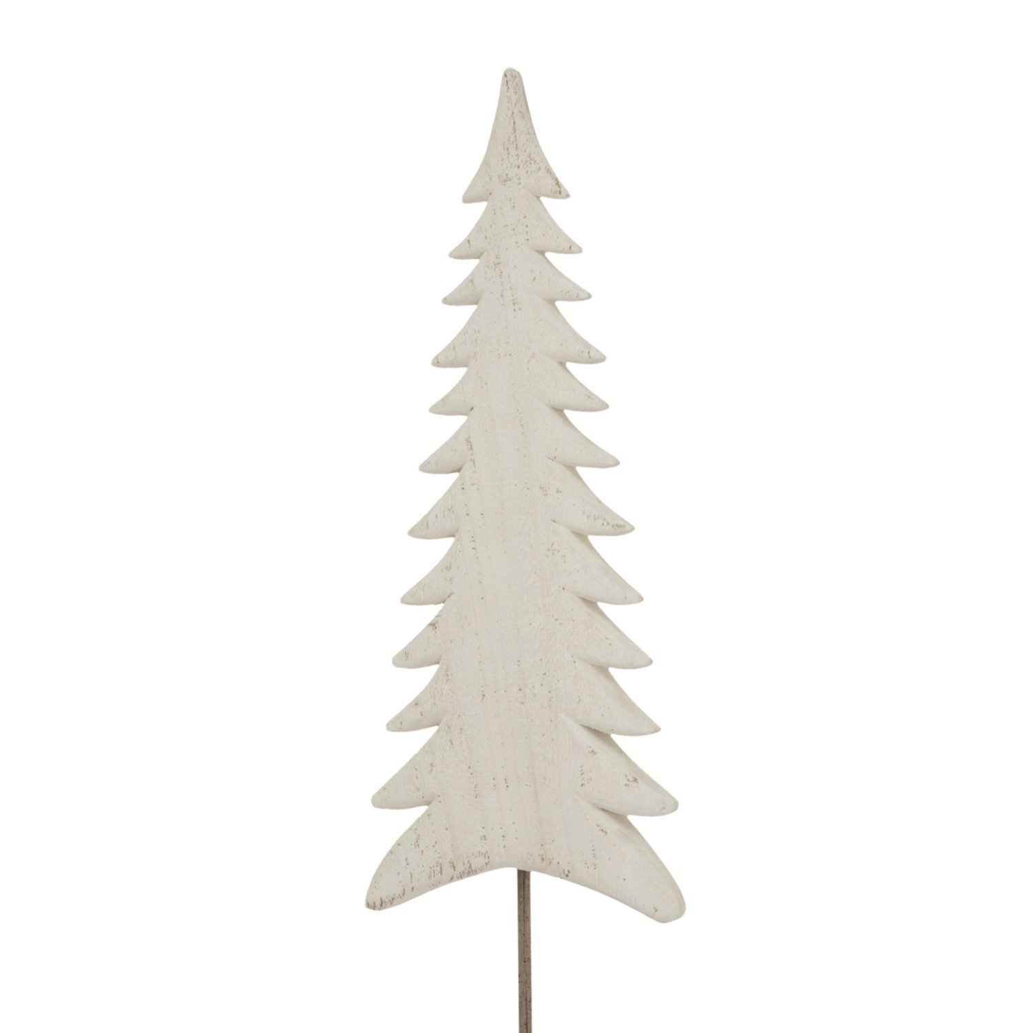 Large Whitewashed Tall Tree Sculpture For Modern Decor - White