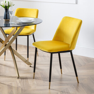 Set Of 2 Delaunay Dining Chairs - Mustard