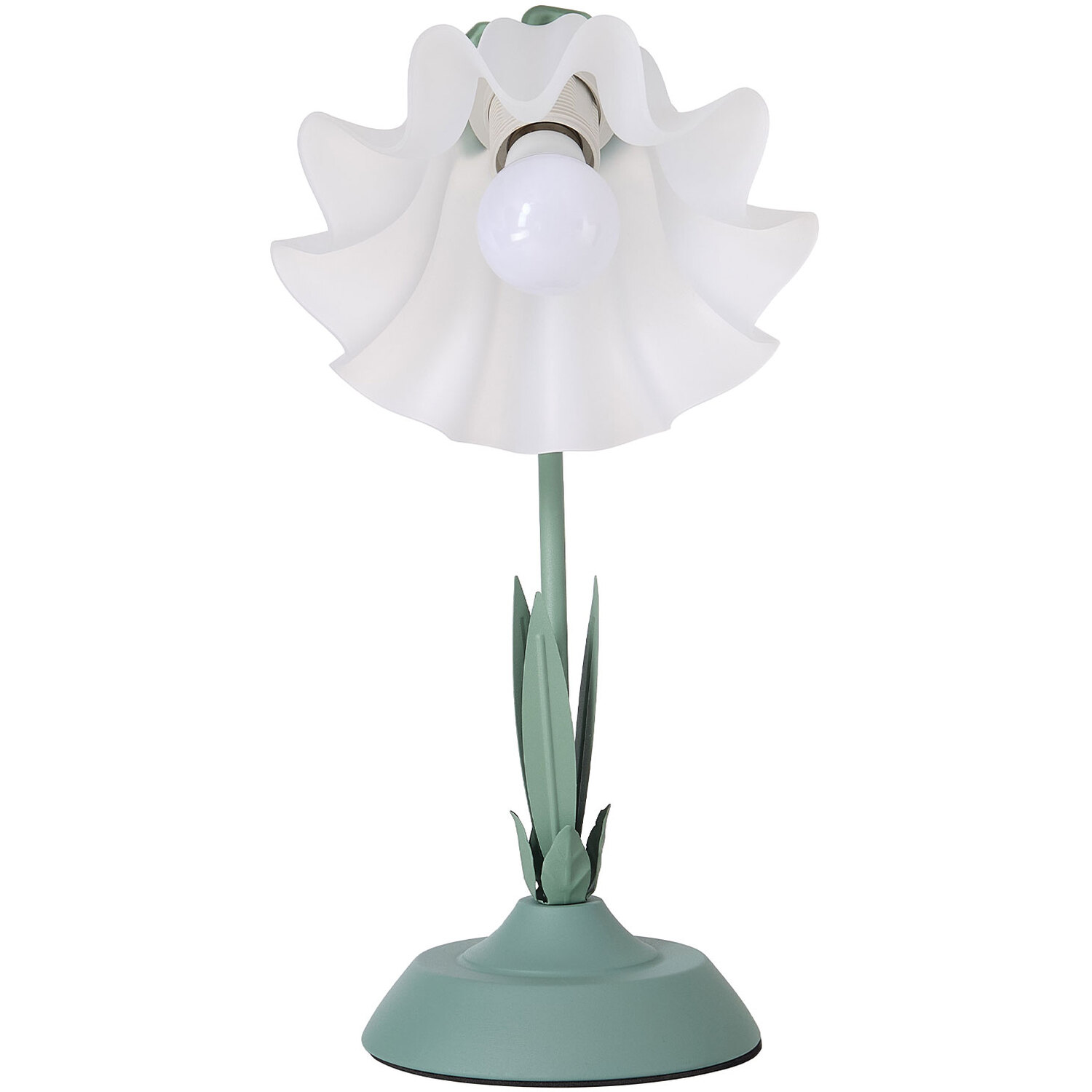 Vintage Flower Table Lamp - Green