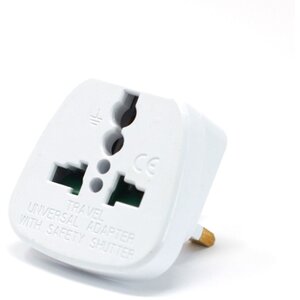 EU to UK Plug Adapter with Safety Shutter Universal Converter