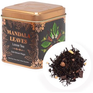 Dark Brown Magic Tea Chocolate Almond Black Tea Blend