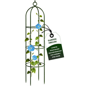 1.9M Garden Arch Obelisk Metal Frame For Plants Flowers