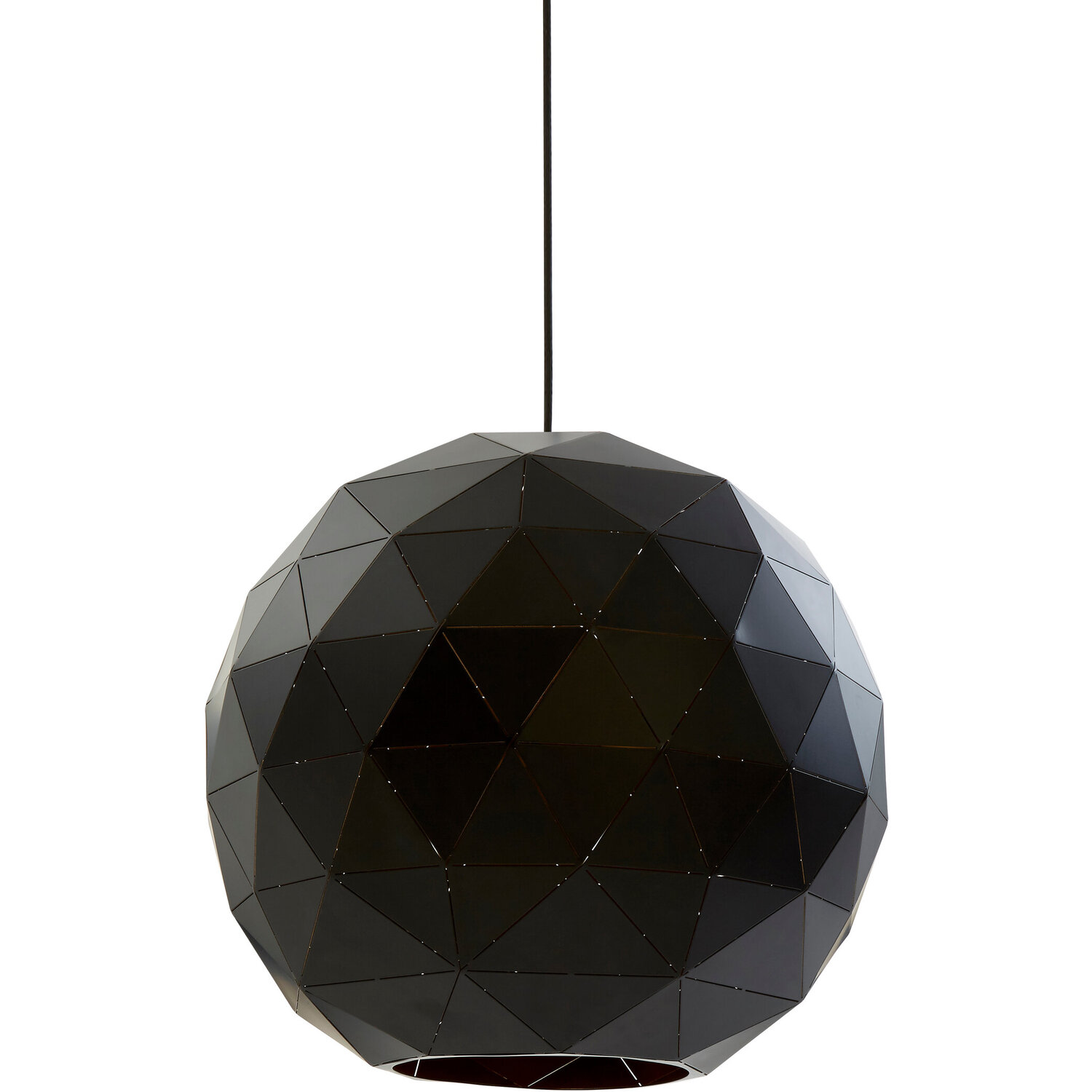 Mateo Large Black and Copper Pendant Light - Black