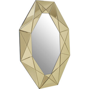 Carlotta Purple and Mirrored Glass Octagonal Wall Mirror