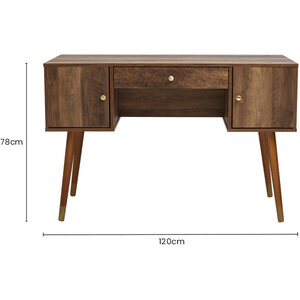 Frida Wood Veneer Desk with Storage