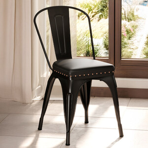 Set of 4 Kitchen Chairs with Removable Backs