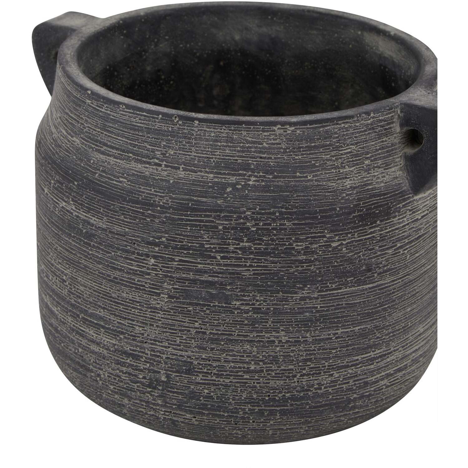 Sundrift Dark Hydria Stoneware Pot - Grey