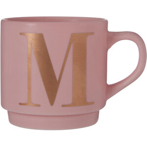 Signet Pink Monogram Mug, M