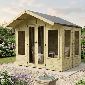 6ft x 8ft Wooden Apex Roof Summerhouse Garden Room
