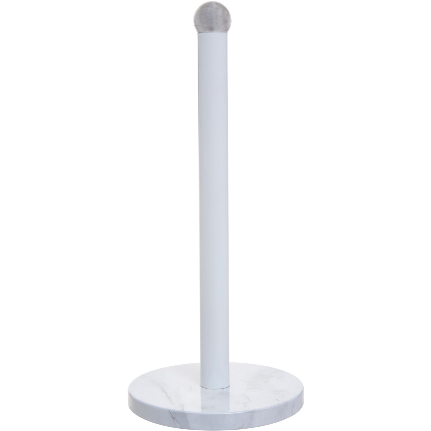 Easton White Marble Effect Kitchen Roll Holder - White