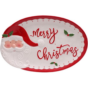 Santa Merry Christmas Plate