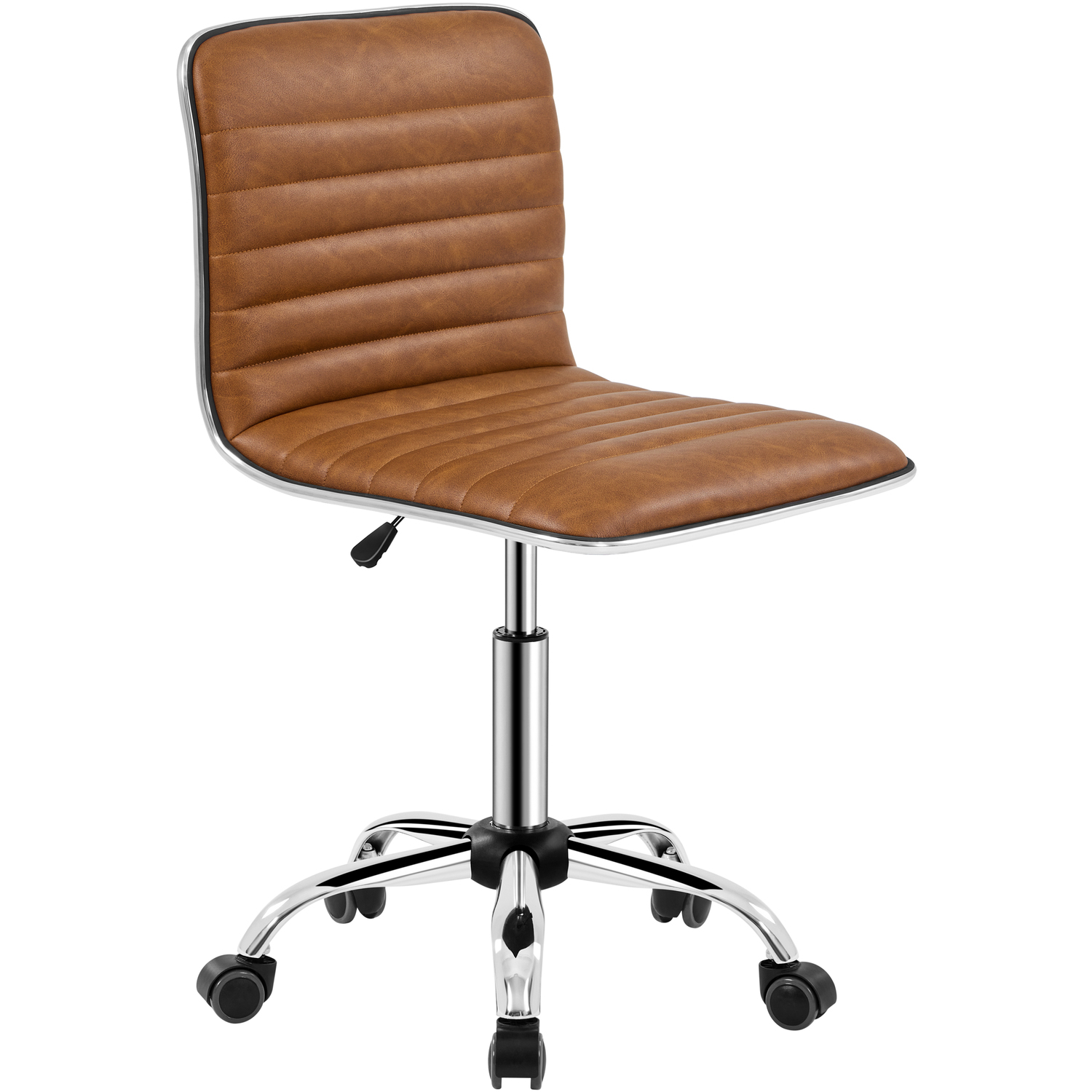 Low Back Armless Office Chair - Retro Brown