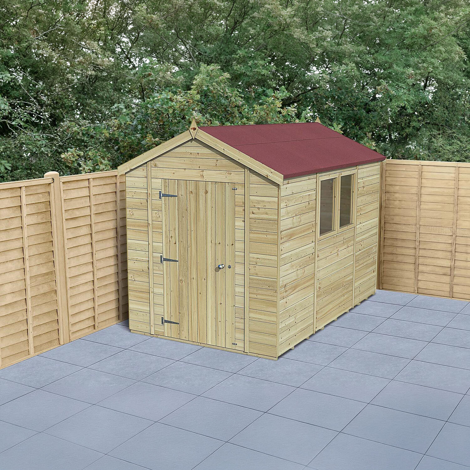 Timberdale Pressure Treated 10x6 Apex Shed - No Installation / With Base