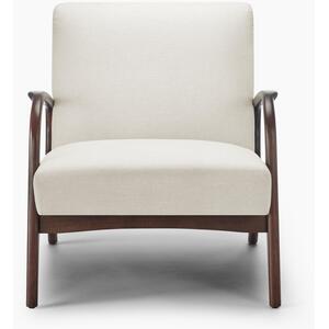 Esmeray Beige Fabric Mid Century Modern Accent Chair
