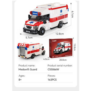 Cada Medswift Ambulance Van - 163 Piece Construction Set