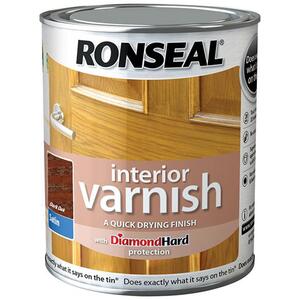 Ronseal Interior Varnish Quick Dry Satin Dark Oak 250ml - MPN 36826